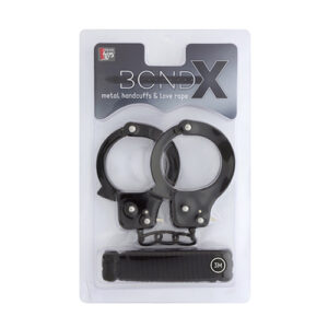 Kit Bond X manette e corda Bondage nere