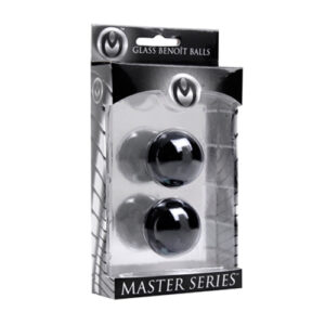 Palline vaginali Kegel Jaded Ben Wa in vetro di Master Series. Diametro 3 cm.