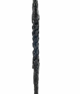 Frustino tipo equestre in pelle nera. 67 cm